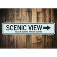 thumbnail image 1 of Scenic View Novelty Sign, Metal Wall Decor - 4x18 inches, 1 of 4