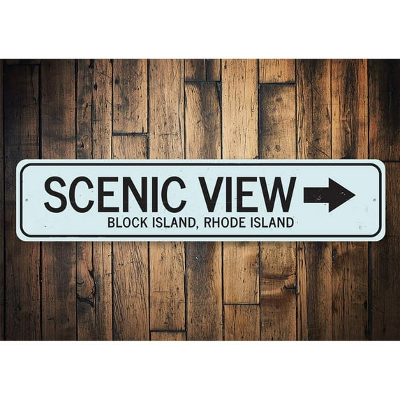 Scenic View Novelty Sign, Metal Wall Decor - 4x18 inches