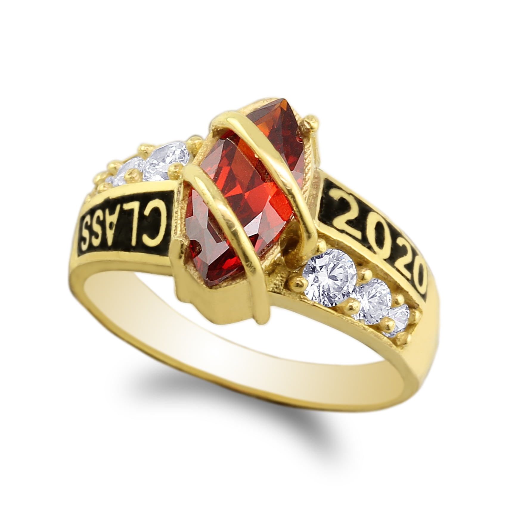 JamesJenny - 10K Yellow Gold Class of 2020 1.25ct Garnet Red Marquise ...