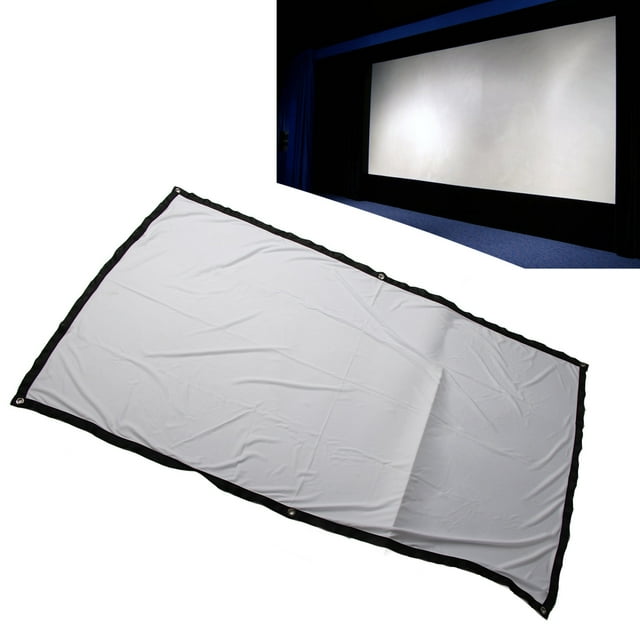 Écran de Projection Extérieur, 16:9 Pliable Anti Pli Projection de Films de Projecteur Portable Écrans pour Home Cinéma Soutien Intérieur Extérieur Projection Double Face