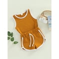 thumbnail image 3 of TSEXIEFOOFU Baby Boys Tanks Tops + Shorts, Sports Casual Style Elastic Waist Drawstring Summer Clothing, 3 of 8