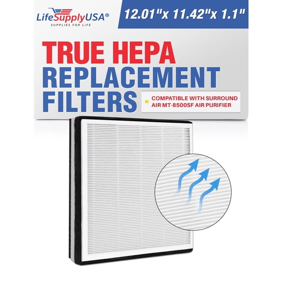 True HEPA   Carbon   Pre-Filter Compatible with Surround Air MT-8400SF Air Purifier by LifeSupplyUSA