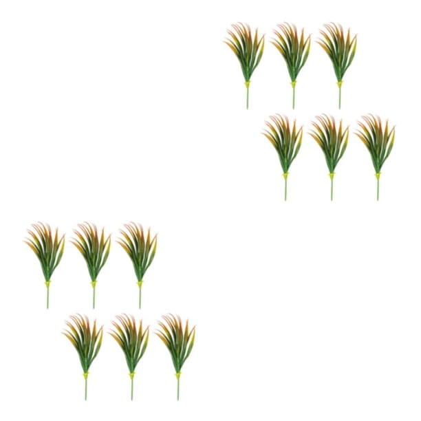 Paquete de decoración de plantas Toystoory 6pcs Plantas artificiales realistas Buena naranja 2piezas