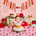 thumbnail image 3 of 2 Pack Strawberry Tablecloth for Strawberry Party Decorations, Plastic Rectangle Strawberry Table Cloth for Kids Girls Strawberry Birthday Strawberry Baby Shower 54"x108", 3 of 7