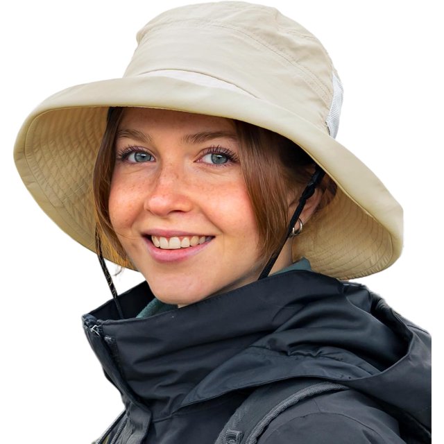 XL/XXL Women’s Wide Brim Bucket Sun Hat with Ponytail Hole UPF 50 Summer Packable Sunhat for Travel Beach Outdoor