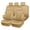 All beige, variant on CAR GRAND piping luxury faux PU leathertwo front car seat covers water proof armrest compatible airbag compatible univrsal fit SUV VAN Truck All black