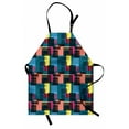 thumbnail image 1 of Retro Apron Hand Drawn Vintage Composition of Geometric Shapes Squares Rectangles and Stripes, Unisex Kitchen Bib Apron with Adjustable Neck for Cooking Baking Gardening, Multicolor, by Ambesonne, 1 of 3