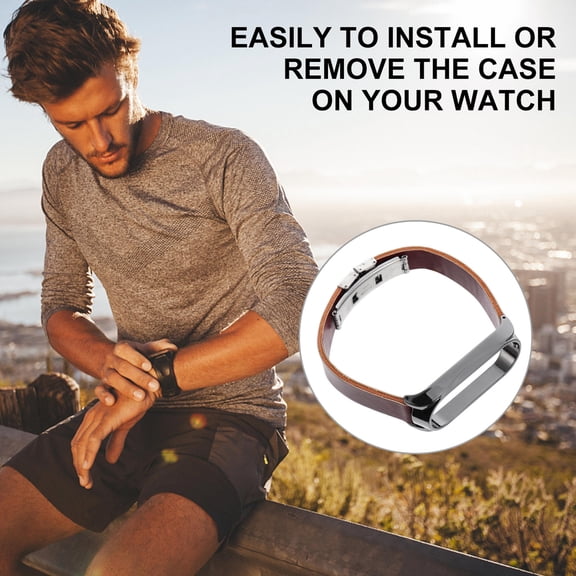 NICEXMAS Watch Band Compatible for Mi Band 5 NFC Black PU Stylish and Durable