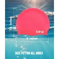 thumbnail image 3 of CRG Silicone Swimming Cap,Swim Cap for Women, Unisex Adult (Pink)…, 3 of 6