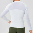 thumbnail image 5 of GuangCheng George Men Quick Dry Shirts Compression Base Layer Long Sleeve Moisture Wicking Stretch Fit Athletic Sports Top,White,2XL, 5 of 6