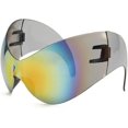 thumbnail image 2 of Gafas de sol deportivas de gran tamaño Y2k para mujer, lentes de sol envolventes de los años 2000, gafas de sol Punk de lujo para hombre 2024, 2 of 4