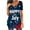 Style 2, variant on Women's 4th of July Patriotic T Shirts V Neck Short Sleeve Tops American Flag Tshirts USA Star Stripes Graphic Tees with Curved Hem S-2XL