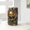 thumbnail image 4 of Fuente de agua de interior en forma de tocón, gota de lluvia, fuente de meditación, fuente de escritorio, cascada artística de relajación para decoración de hogar y oficina (22013), 4 of 10