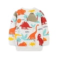 thumbnail image 3 of WIBACKER 2-7T Toddler and Little Boy's French Terry Cotton Tops Kids Crewneck Long Sleeve Pullover Sweatshirt - Dinosaur, 3 of 10