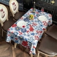 thumbnail image 4 of Pioneer Flower Floral Print Pattern Rectangle Tablecloth 60"x120",Waterproof Polyester Rectangle Table Cloth, Wipeable Spillproof Polyester Tablecloth for Dining, Camping, Indoor and Outdoor, 4 of 6