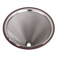 thumbnail image 1 of Pour Over Coffee Filter, Stainless Steel Metal Cone Coffee Filter 600 Ultra Fine Mesh Dual Layer Rubber Heat Insulation Loop  for Cafe, 1 of 7