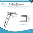 thumbnail image 6 of MARINE CITY 304 Stainless Steel Telescoping 3 Step Under Slide Boarding Boat Ladder with Swim Platform Mount - Swiveling, Flips Up - Ideal for Marines, Boats, Yachts, and Pontoons, 6 of 8