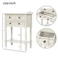 thumbnail image 7 of INCLAKE Narrow Console Table,Rustic Entryway Table Slim Sofa Table with Three Storage Drawers and Open Bottom Shelf,Wood Side Table for Living Room Entryway Hallway,Easy Assembly,Ivory, 7 of 7