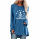 thumbnail image 1 of Camisas Para Mujer Camisetas de Gran Tamaño Manga Larga Cosplay Estampado Casual Cuello Redondo Camiseta Suelta Tops Blusa Camisas Odeerbi ODB134651, 1 of 4