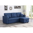 thumbnail image 7 of Navy Blue Tatum 2-Piece Sleeper Sofa Bed Upholstered Couch with Reversible Storage Chaise, 7 of 7