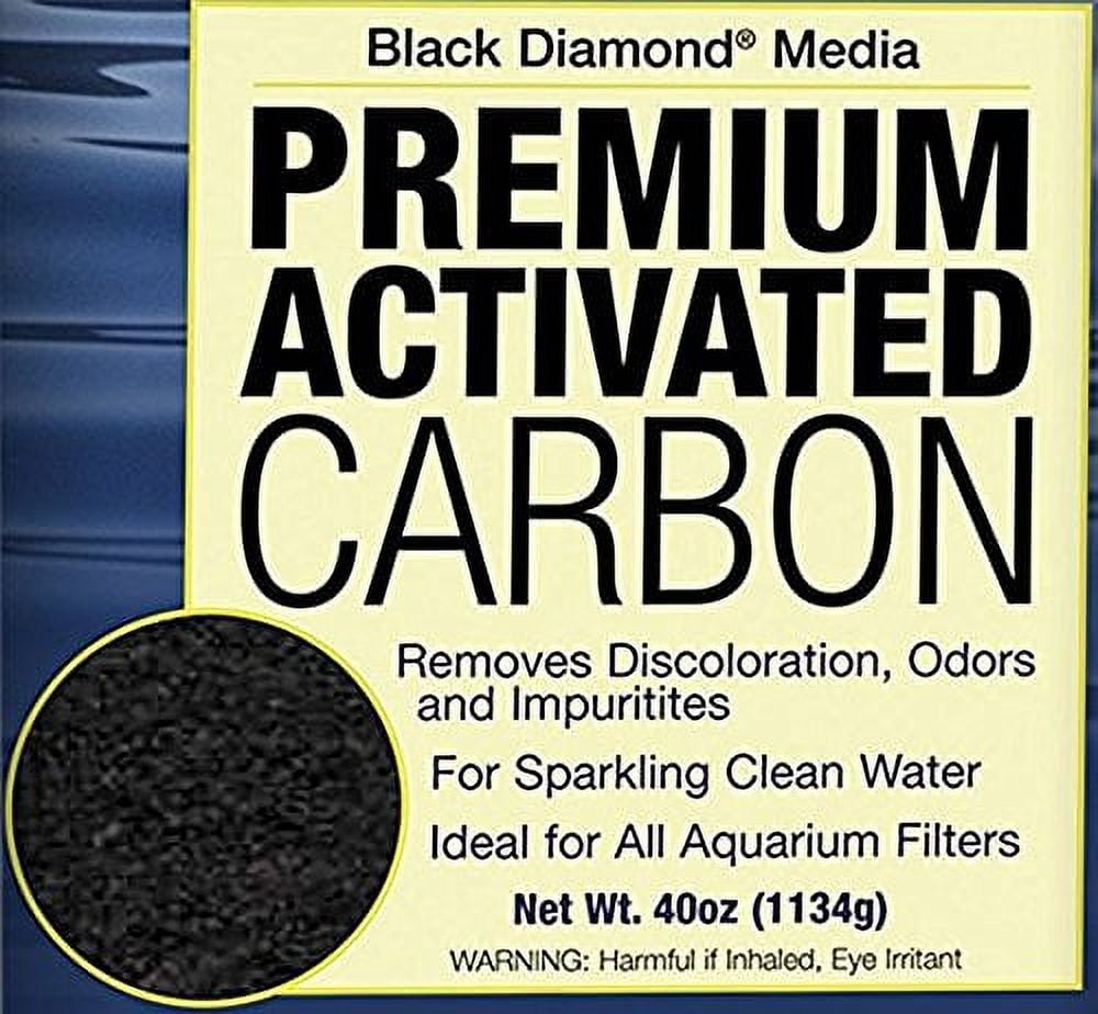 Marineland Black Diamond Premium Activated Carbon Filter Media for Aquariums, 40 oz