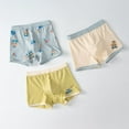 thumbnail image 3 of 3-11T Boys Boxer Briefs Baby Soft Cotton Toddler Dinosaur Underwear Children Truck Panties (Pack of 3), 3 of 3