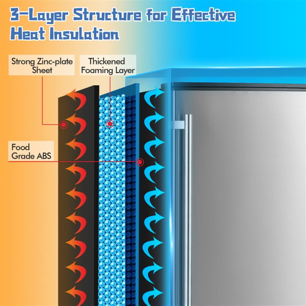 YYAo Ice Maker, Kitchen Ice Makers,Free-Standing Built-In Undercounter Ice Maker-Silver