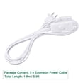 thumbnail image 2 of Unique Bargains T5 T8 LED Tube Power Extension Cable with Switch 3Pin 1.8M Length White 5Pcs, 2 of 5