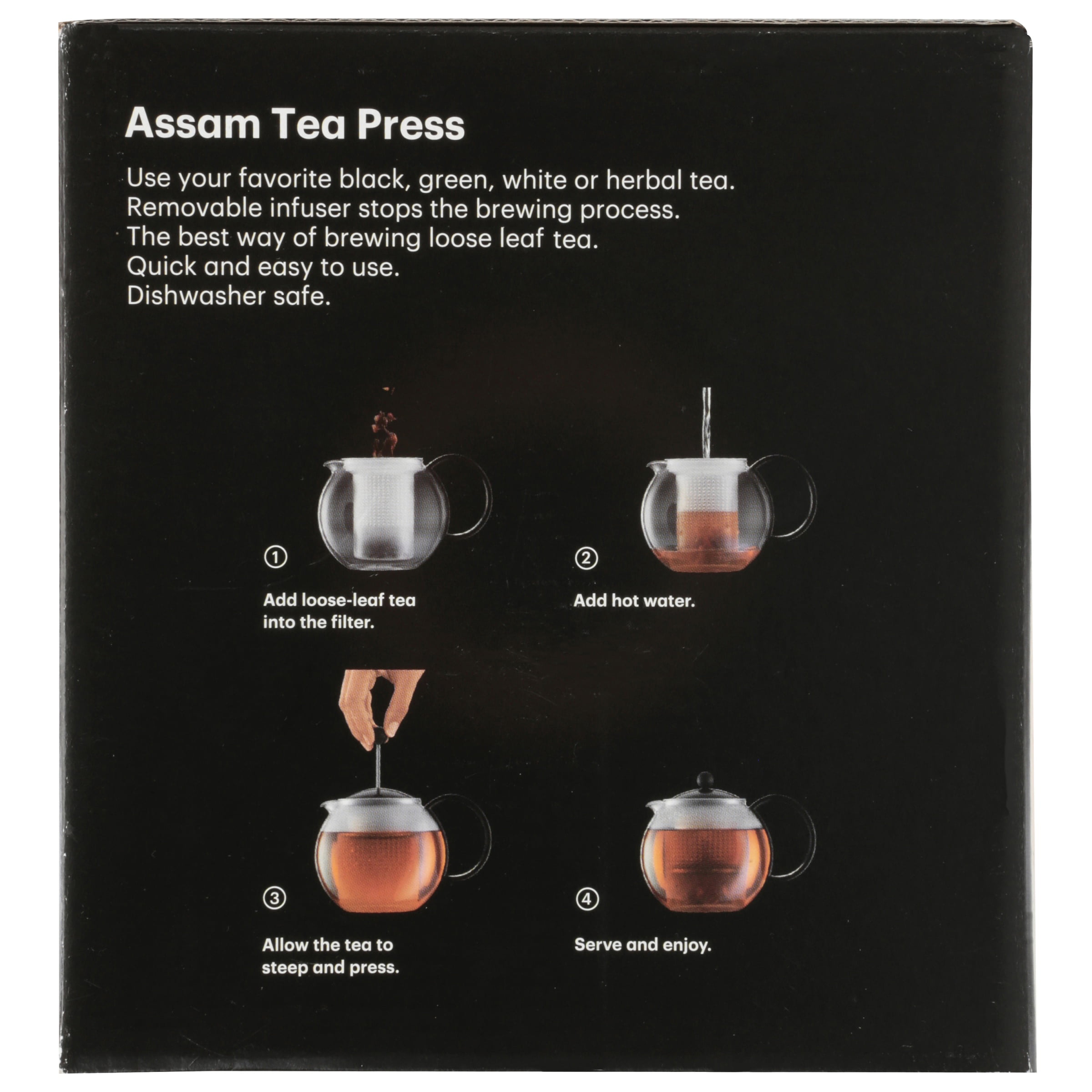 Bodum Assam Tea Press with Stainless Steel Filter, 34-Ounce