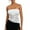 White, variant on Musuos Women's Summer Fashion Tube Tops White Sleeveless Off Shoulder Lace Floral Bandeau