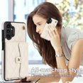 thumbnail image 3 of Allytechgroup for Samsung Galaxy A13 4G Wallet Case with 5 Cards Holders, Detachable Hand Strap & Shoulder Lanyard RFID Blocking Shockproof Protective Phone Case for Girls Women, White, 3 of 8