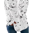 thumbnail image 4 of FASHIONWT Women Long Sleeve Crew Neck Fall Top Casual Graphic Cotton Blend T-Shirts, 4 of 4