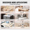 thumbnail image 6 of KFFKFF Clear PVC Desk Protector, 40 x 60 Inch, 2.0 mm Thickness, Rectangle Table Cover, Water-Resistant & Simple to Clean, Ideal for Office, Dining, and Nightstand Surfaces, 6 of 9