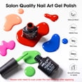 thumbnail image 4 of Gellen 24Pcs Gel Nail Polish Set, 20Colors All Seasons Gel Polish with Base Coat & Glossy Matte Cateye Top Coat, HEMA TMPTA TPO 3-Free Red Pink Green White UV Cured Soak off Nail Kit for Women, 4 of 9