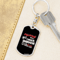 thumbnail image 6 of Fighting With A Trucker Swivel Keychain Dog Tag Stainless Steel or 18k Gold, 6 of 10
