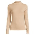 thumbnail image 5 of No Boundaries Women's Juniors Long Sleeve Mock Neck Top, Sizes XS-3XL, 5 of 5