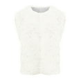 thumbnail image 4 of HTNBO Womens Faux Fur Vest Cropped Sleeveless Warm Winter Shaggy Open Front Outerwear Vest, 4 of 7