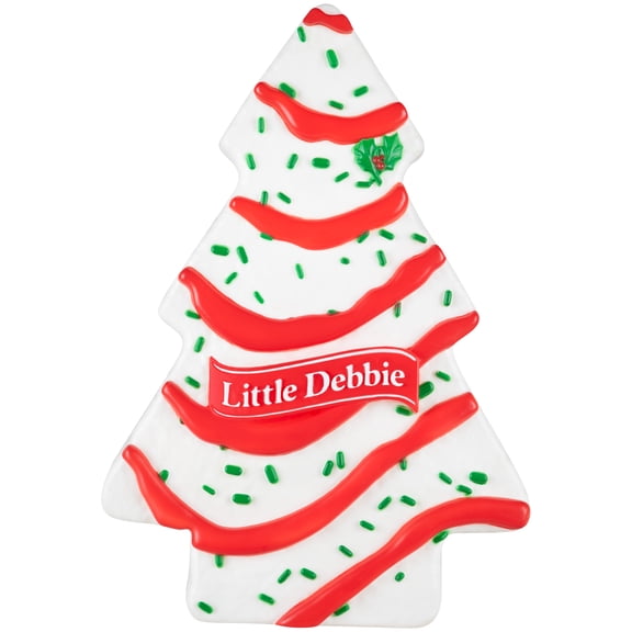 Lighted Blow Mold Decor Little Debbie Christmas Tree Cake Vanilla 22" McKee