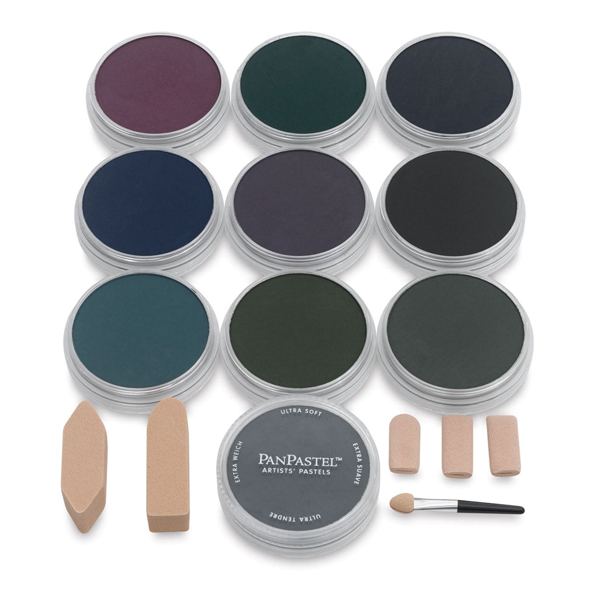 PanPastels Set - 10-Color Set - Extra Dark Shades Cool Set