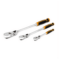 thumbnail image 2 of GEARWRENCH 3 Pc. 1/4", 3/8" & 1/2" Drive 90 Tooth Flex Head Ratchet Set - 81298T, 2 of 2