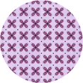 thumbnail image 1 of Ahgly Company Machine Washable Indoor Round Transitional Orchid Purple Area Rugs, 4' Round, 1 of 7