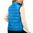thumbnail image 3 of Women's Plus Size Sleeveless Down Vest with Stand Collar, Blue, Size XXXXL, 3 of 4