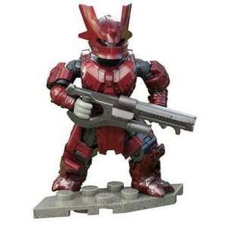 5x HALO Mega Bloks Classic Spartan Marine Grey Action Figures & 10 Guns – Loose Set
