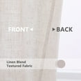 thumbnail image 4 of Natural Linen Blend Textured Grommet Window Curtain Panels for Kitchen Living Room Bedroom Farmhouse Window Treatment Drapes, 37 x 54 Inch, 2 Panels, 4 of 9