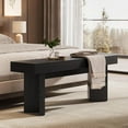 thumbnail image 6 of Tribesigns 47" Wooden Entryway Bench, Farmhouse Indoor End of Bed Bench, Long Table Benches Seat, 6 of 7