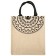 thumbnail image 2 of Vintage Bohemian Style Jute Handbag with Fine Workmanship and Durable Material, Unique Digital Pattern Print, Lightweight and Comfortable for Shopping, 2 of 8