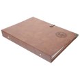 thumbnail image 4 of FESTFENDS Brown Coin Collecting Album Holder with Transparent Storage Pockets for Currency Bills and Cards, 4 of 7