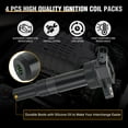 thumbnail image 4 of Nilight 4Pcs Ignition Coils Fit UF651 for Hyundai KIA 2011 - 2020 Tucson Elantra Soul FORTE 1.8 2.0L OE# 5C1861 C1804 1788511 273002E000, 4 of 7
