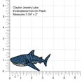 thumbnail image 3 of Whale Shark Embroidered Iron-on Patch | Clayton Jewelry Labs, 3 of 5