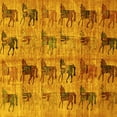 thumbnail image 1 of Ahgly Company Indoor Square Animal Yellow Traditional Area Rugs, 4' Square, 1 of 4